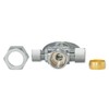 Eastman Quarter-Turn Dual Outlet 3-Way Stop Valve, 3/8 x 1/4
