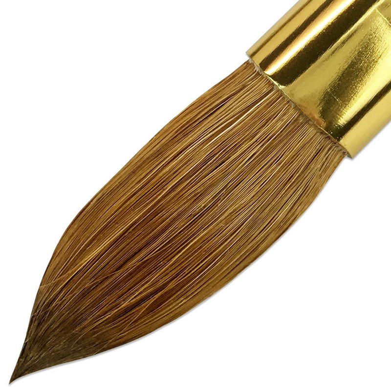 Professional 100% Kolinsky Hair Bristles Oval Style Acrylic Nail Brush