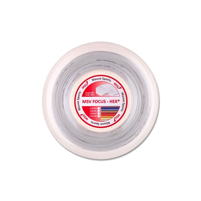 MSV Focus-Hex String Reel - White, 1.1 mm