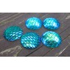 Unbranded 10 pcs. Aqua Blue Mermaid Fish Scales Dragon Cameo