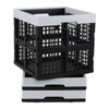 Afromy 18 L Plastic Square Collapsible Crates, Set of 3