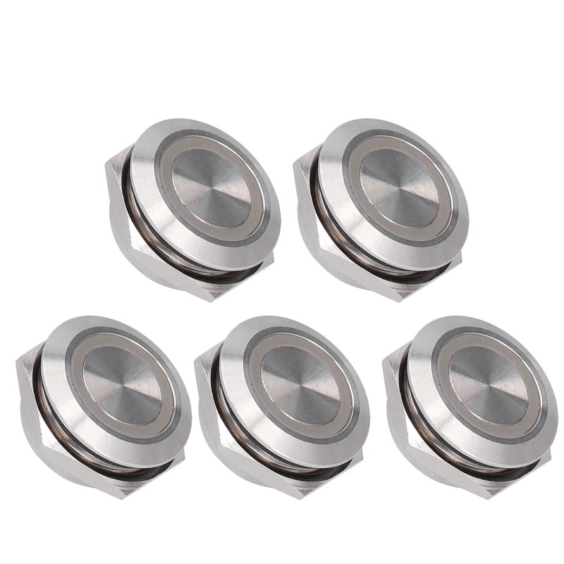 5Pcs Momentary Push Button Switch Metal Auto Reset Ultra Thin