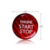 KUNGKIC Carbon Fibre Car Engine Start Stop Switch Ignition Switch