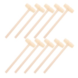 Alipis Set di 10 mini martelli e mazze in legno, giocattolo educativo creativo per bambini, sbattitore per bambini e ragazze, giocattolo da martellare in legno, ideale per attività giocose