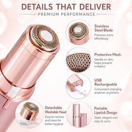 Lipstick Electric Facial Hair Remover for Women & Men – USB Rechargeable Mini Shaver for Face & Body