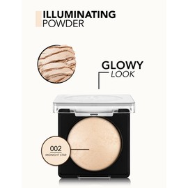 Flormar Illuminating Powder - Intense Shimmer, Fine Texture and Velvety Baked Structure Highlighter No. 002 - Midnight Star
