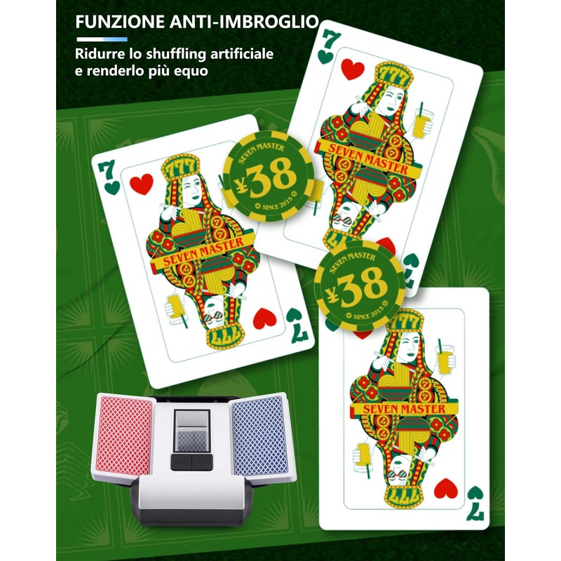 OUFUYU Mischia Carte Automatico, Mescolatore Carte da Gioco Elettrico per