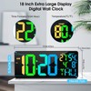 11 RGB Color Changes Large Digital Wall Clock/Bluetooth Auto Time