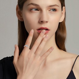 MICMIF 1Ct Engagement rings, True Moissanite Ring, Anniversary Ring 925 Sterling Silver Rings for Women Valentine Promise Wedding Rings