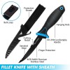 FLISSA 4 PCS Fillet Knife Set Boning Knife & Bait