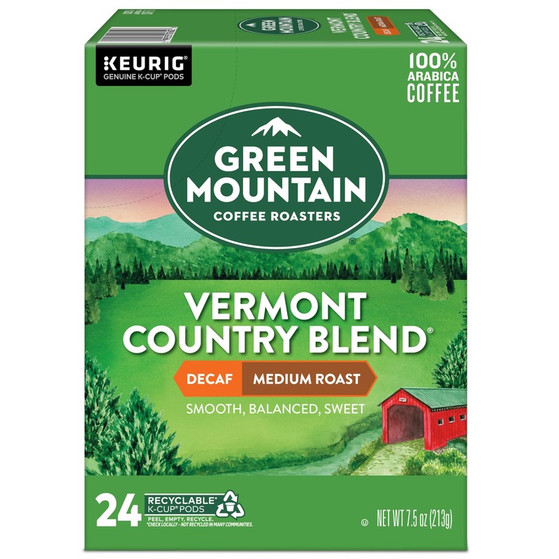 Green Mountain Coffee Roasters Vermont Country Blend Decaf, Keurig Single-Serve