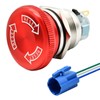 22mm Latching Emergency Stop Push Button Switch SPDT Mushroom Stianless