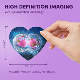 1 x Heart MDF Magnets - Cell Division Biology Science 3D 44549