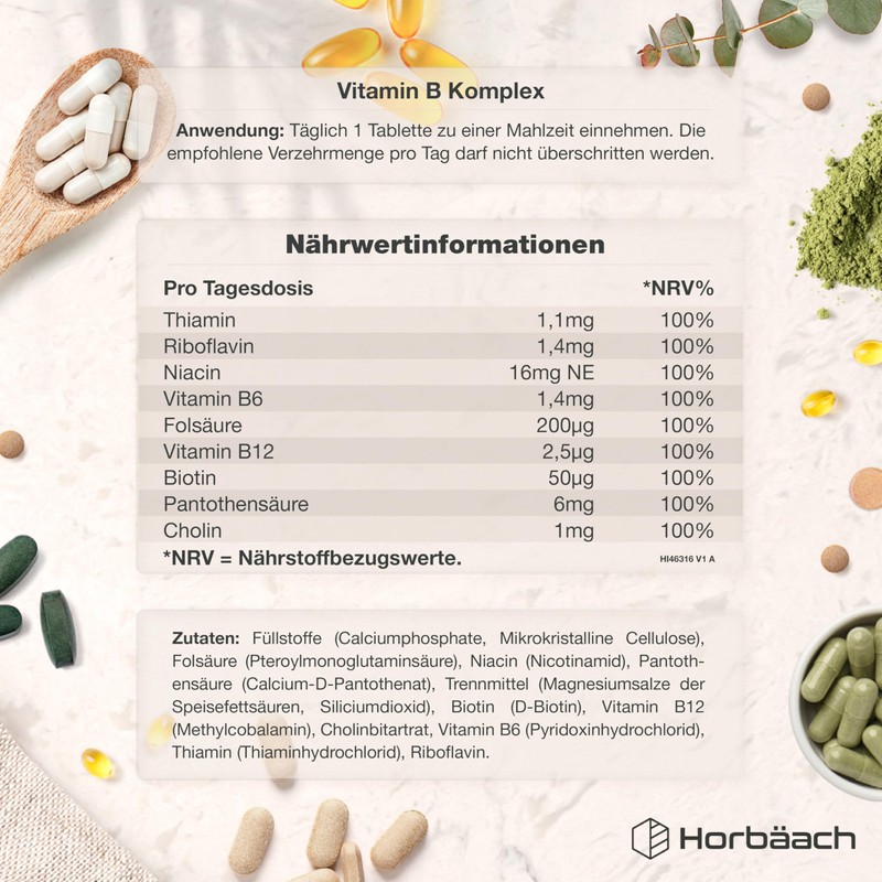 Vitamin B Complex High Dose - All 8 B Vitamins
