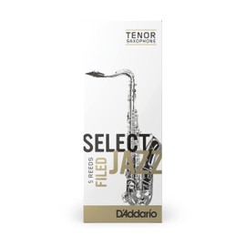 D’Addario Select Jazz Tenor Sax Reeds, Filed, Strength 4 Hard, 5-pack