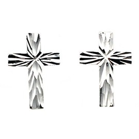 Arranview Jewellery Small Silver Cross Earrings - 925 Sterling Silver