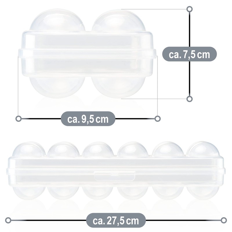 COM-FOUR® 2x egg box for 12 eggs - egg storage