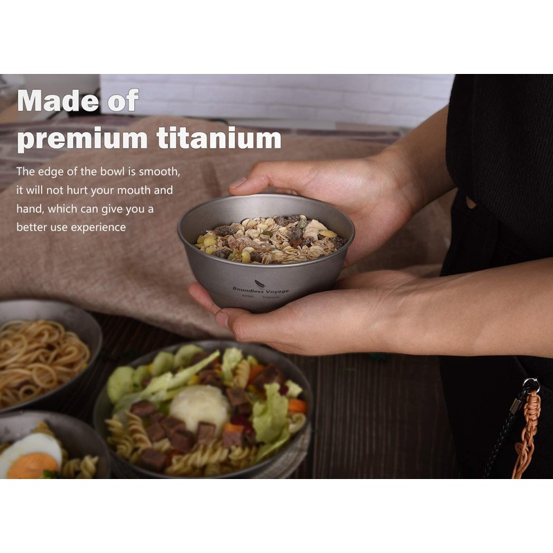 Boundless Voyage Ultralight Titanium Dish with Carry Bag Outdoor Camping