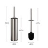 Toilet Brush and Holder,Stainless Steel Toilet Brushes for Bathroom with