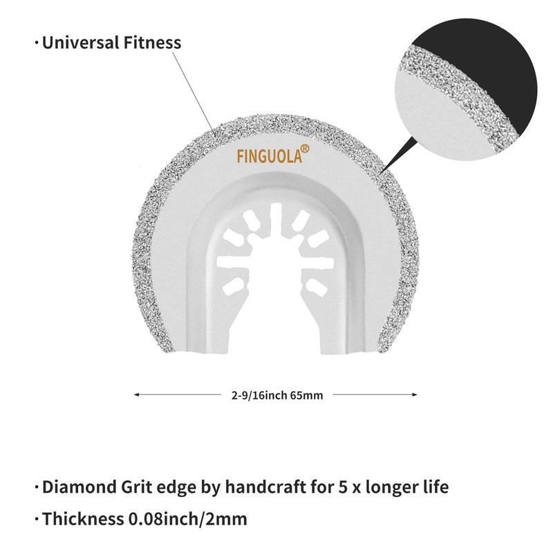 Oscillating Tool Blades, Diamond Carbide Multi Tool Blades for Grout