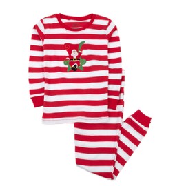 Leveret Kids Christmas Pajamas Boys Girls & Toddler Pajamas 2 Piece Pjs Set 100% Cotton (3 Years, Santa Red/White)