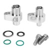 LS Swap AC Compressor Adapter Aluminum Fittings Kit, 8AN/10AN Connector