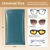 Swooflia Eyeglass Glasses Sunglass Case Bag, Soft Leather Reading Glass