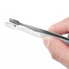 2Pcs Stamp Tweezers Flat Paddle End Style Stamp Tongs Curved