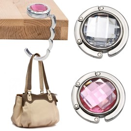 Pack of 2 Portable Hooks for Handbag, Handbag Holder, Foldable Handbag Hook for Tables, Metal Bag Hanger, Multifunctional Foldable Purse Hook, Bag Hook, Women's Bag, Table Holder