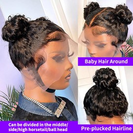 FASHION PLUS 15A Full Lace Wigs Human Hair Loose Wave Real Full Lace Human Hair Wigs HD Transparent Full Handmade Invisible Whole Lace Wig Pre Plucked 180% Density Loose Deep Wave Human Hair Wigs