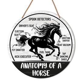Horse Sign Wall Decor, Horse Wall Hanging Sign Decor for Horse Room Stuff Farmhouse Decoration, Gift Sign for Horse Lovers Owner