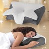 Ergonomic Memory Foam Neck Pillow Contour Side Sleepers Grey