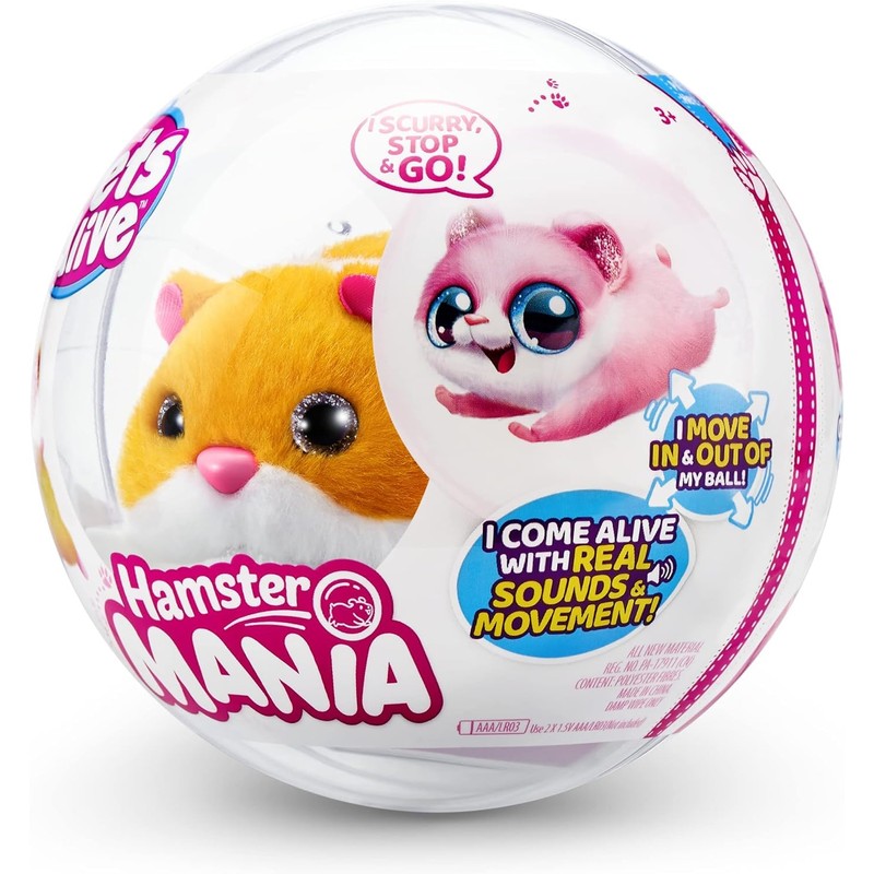 Pets Alive Pet Alive Hamster (Orange) Electronic Pet Plush Toy,