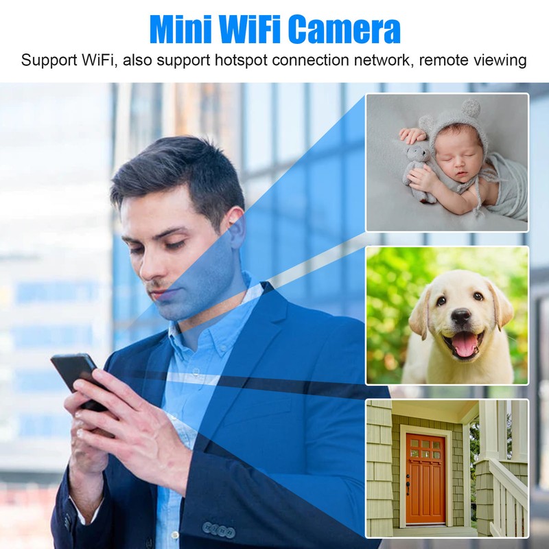 Mini WiFi Camera 720P HD Wireless PIR Body Sensing Night