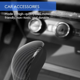 for Navara NP300 2016-2019 Car Carbon Fibre Gear Shift Knob Cover Trim Decoration Sticker Accessories