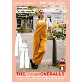 Ladies Sewing Pattern Dungarees (XS-XXXL) Paper Sewing Pattern Jumpsuit with Sewing Instructions for Sewing