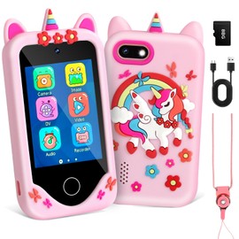Kids Phone for Girls & Boys Age 3-10 - 2.8" Touchscreen Smart Kid's Phone with Dual Camera, Games, Music Player for Toddler Educational Learning Toys, Unicorn Gifts Girl Birthday Presents for Children