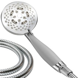 HOTEL SPA - Handheld Shower Head High Pressure - 4.25 Inch Rain Shower Head - 7-setting, Shower Head with Handheld Spray, Ultra-Luxury, Showerspa (Chrome)
