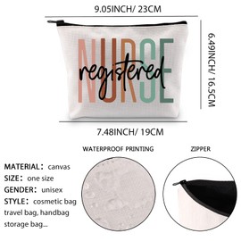 Registered Nurse Makeup Bag RN Graduation Gifts for Nurses Rn Appreciation Gift New RN Gift Zipper Pouch (register NURSE CA)