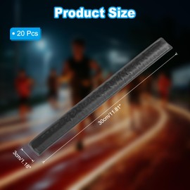 PATIKIL Non-Reflective Slap Bands, 20 Pcs Non-Reflector Band Snap Bracelet Armbands High Visibility Safety Reflectors Wrist Strap Strips for Night Jogging Cycling Running Hiking, Black