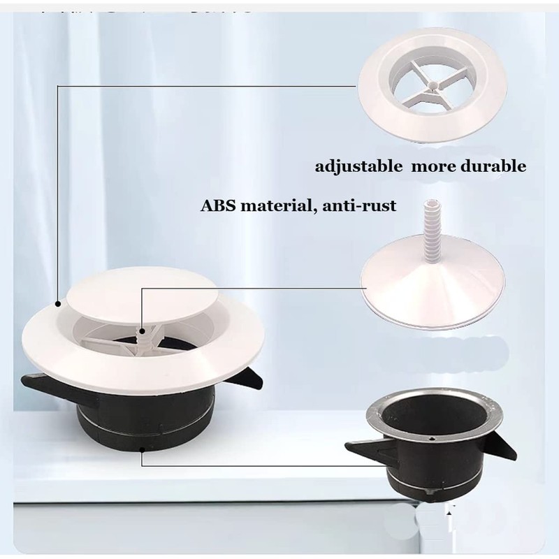 Fengze Plastic 6" Round Air Vent ABS 150mm Louver Grille