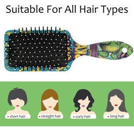 Kids Hair Brush for Boys Girls Toddler - Dinosaur Detangler Hairbrush for Wet Dry Thin Long Curly Hair Pain-Free Comb Glide Through Tangles with Ease and Massage Scalp