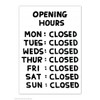 Funny Humorous 'David Shrigley Opening Hours' Novelty Postcard