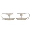 2pcs Taper Candle Holders Simple Antique Finish Iron Candle Holder