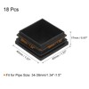 sourcing map 18Pcs Square Plastic Plug Insert, 1.57" x 1.57"