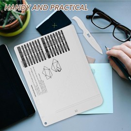 Tofficu Multi-Use Scoring Board for Card Making, Diy Craft Paper Tool, Envelope Maker with Bone Folder, Embossing and Measuring Tool for Crafts, White Abs, 8.5 X 6.5 X 0.3 Inches