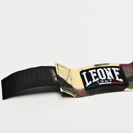 Leone 1947 (Leone 1947) LEONE AB705/45CGR Boxing Vantage (Hand WRAPS) Elastic Type Velcro Closure, Advanced, Sparring Size 1.7 ft (4.5 m), Camo Green