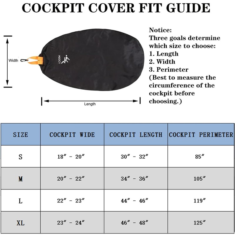 Universal Kayak Cockpit Covers,Drape Waterproof Seal Cockpit Protector Kayak Hatch