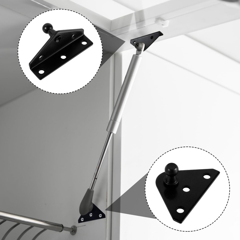 4pcs 10mm Ball Stud Mounting Brackets, Black Gas Struts Mounting