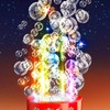 Ivtivfu Fireworks Bubble Machine with Lights for Party (20 Holes),